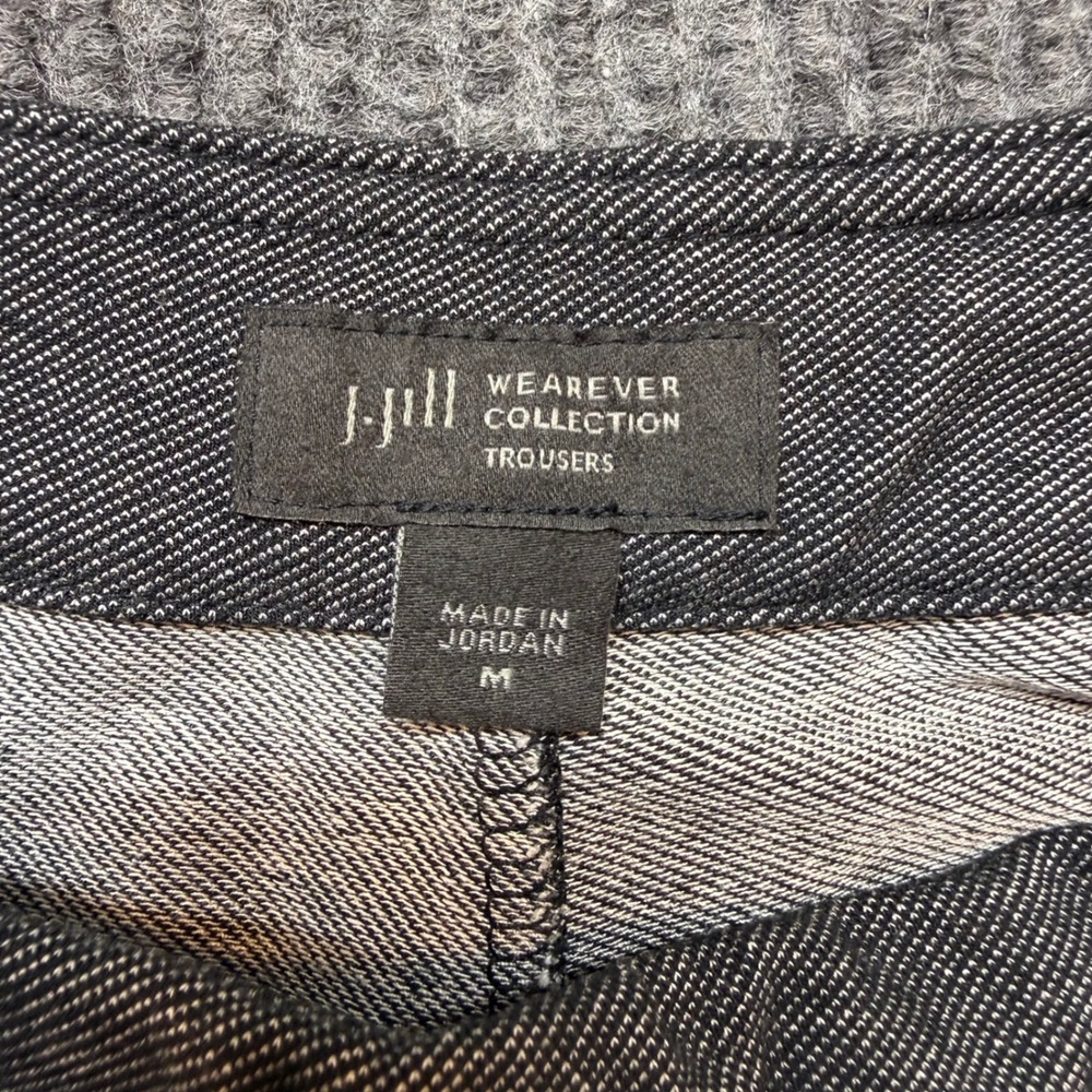 J.Jill Wearever Trousers Womens M Gray Knit Flare Pants Pull On Stretch - Picture 9 of 12